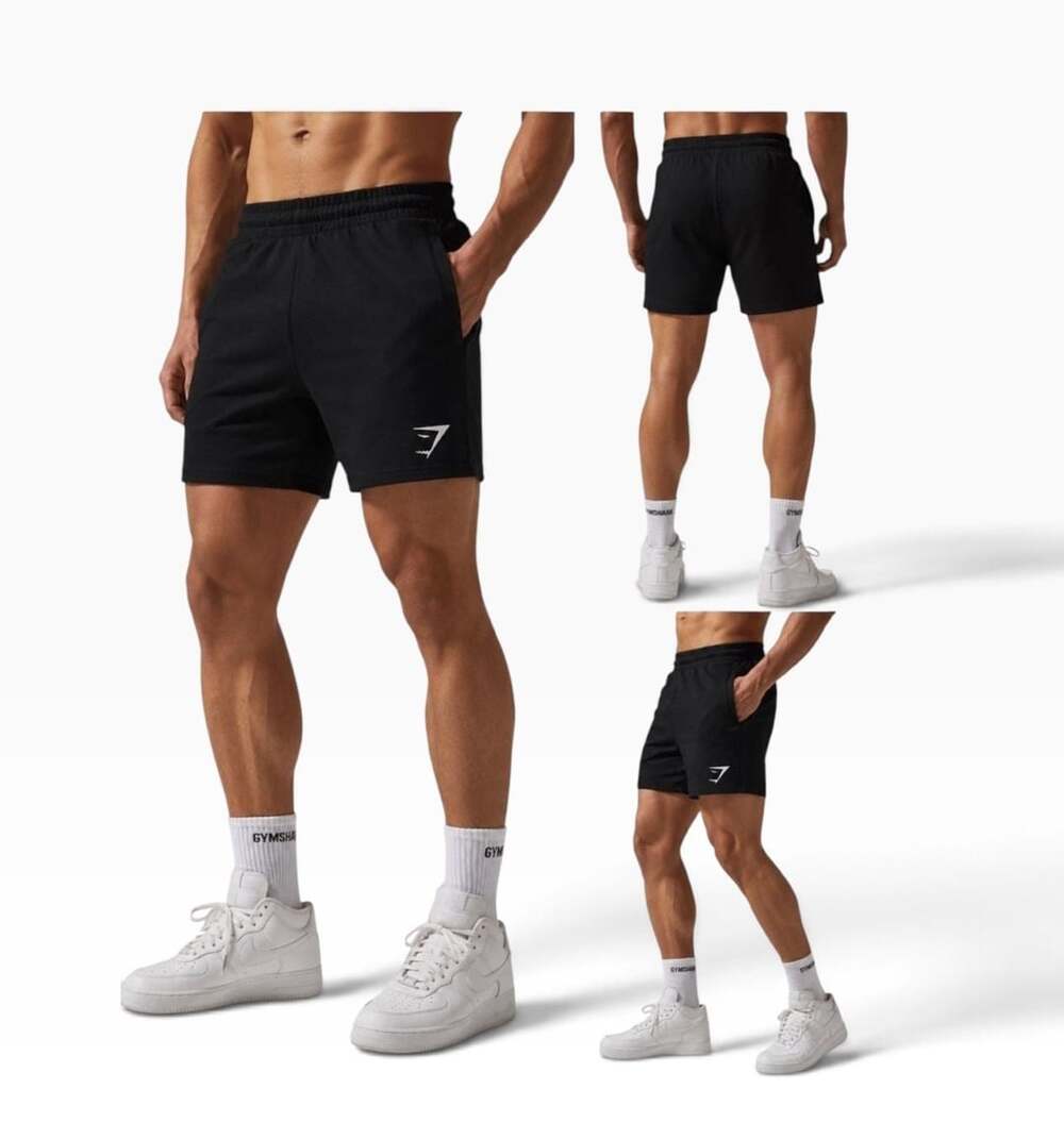 Gymshark Crest 7" Shorts Size XXL Black Fleece